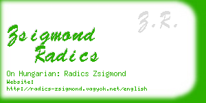 zsigmond radics business card